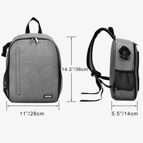  CADeN Camera Backpack Bag Professional for DSLR/SLR Mirrorless Camera Waterproof, Camera Case Compatible for Sony Canon Nikon Camera and Lens Tripod Accessories Gray