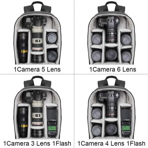  CADeN Camera Backpack Bag Professional for DSLR/SLR Mirrorless Camera Waterproof, Camera Case Compatible for Sony Canon Nikon Camera and Lens Tripod Accessories