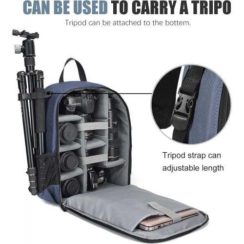  [아마존베스트]CADeN DSLR Camera Backpack - Capacity can accommodate 2 Cameras 3 Lenses 1 Tripod 15.6 Laptop and Other Photography Accessories compart can be Adjusted Freely Compatible with Canon