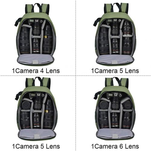  [아마존베스트]CADEN DSLR SLR Camera Bag Backpack for Mirrorless Cameras/Photographers, Camera Case Backpack Waterproof for Nikon Canon Sony Lens Tripod Accessories Photography Men Women