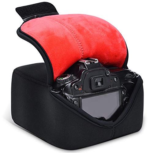  CADeN DSLR SLR Camera Sleeve Case with Neoprene Protection, Compatible for Nikon, Canon, Pentax, Sony and More Black