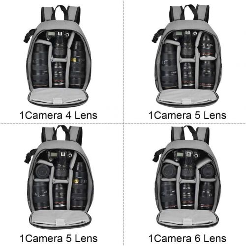  CADeN DSLR SLR Camera Backpack Bag for Mirrorless Cameras/Photographers, Camera Case Water-Repellent Compatible with Nikon Canon Sony Lens Tripod Accessories Photography Men Women