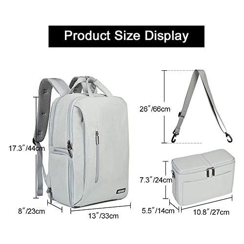  CADeN DSLR Camera Backpack Bag Waterproof Anti Theft with 15.6 inch Laptop Compartment, USB Charging Port, Tripod Holder, Rain Cover, Inner Case, Compatible for Sony Canon Nikon Ol