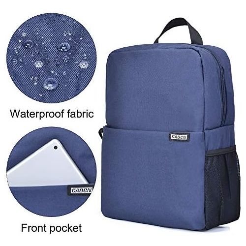  CADeN DSLR SLR Camera Bag Backpack with 14 Laptop Compartment Water-Repellent for Women Men Photographers, Camera Case Backpack Compatible with Nikon Sony Canon Mirrorless Cameras