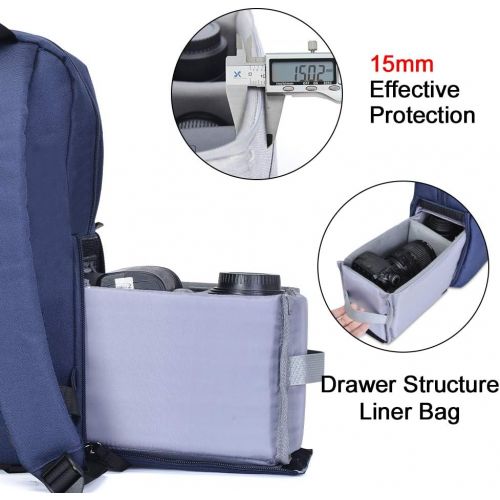  CADeN DSLR SLR Camera Bag Backpack with 14 Laptop Compartment Water-Repellent for Women Men Photographers, Camera Case Backpack Compatible with Nikon Sony Canon Mirrorless Cameras