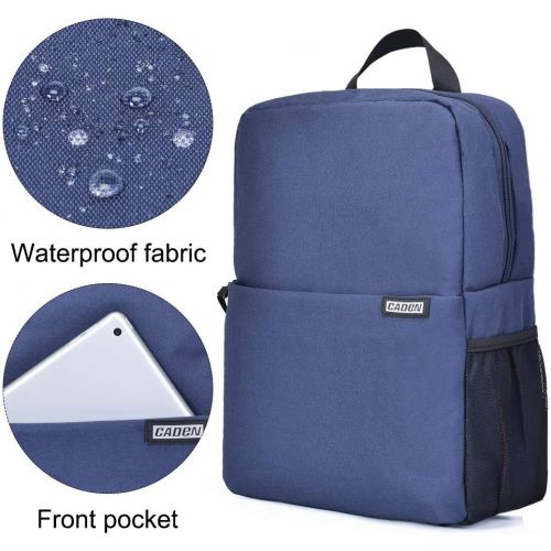  CADeN DSLR SLR Camera Bag Backpack with 14 Laptop Compartment Water-Repellent for Women Men Photographers, Camera Case Backpack Compatible with Nikon Sony Canon Mirrorless Cameras