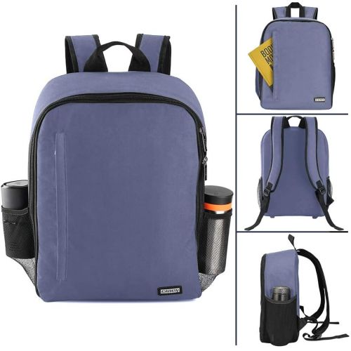  CADeN Camera Backpack Bag with Laptop Compartment 15.6 for DSLR/SLR Mirrorless Camera Waterproof, Camera Case Compatible for Sony Canon Nikon Camera and Lens Tripod Accessories Blu