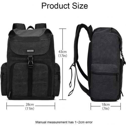  CADeN Camera Backpack Canvas Camera Bag for DSLR/SLR Mirrorless Camera with 14 inch Laptop Compartment, Camera Case Compatible for Sony Canon Nikon Cameras and Lens Tripod Waterpro