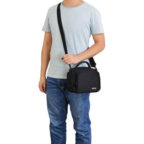  CADEN Compact Camera Shoulder Bag Case for DSLR/SLR Nikon Canon Sony Mirrorless Cameras and Lenses