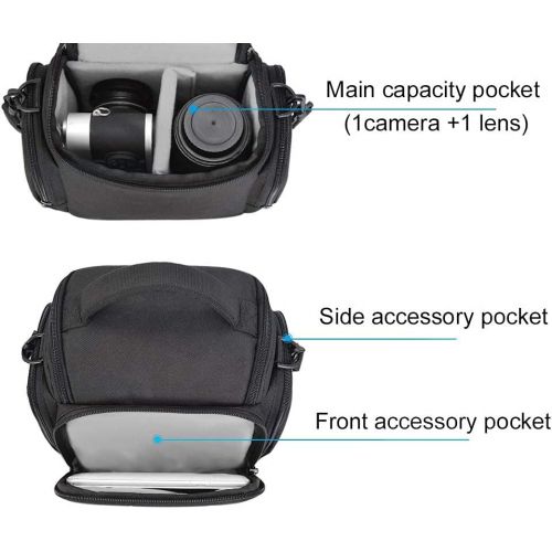  CADEN Compact Camera Shoulder Bag Case for DSLR/SLR Nikon Canon Sony Mirrorless Cameras and Lenses