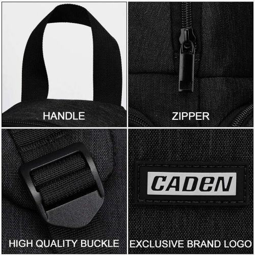  CADeN Camera Bag Sling Backpack for DSLR/SLR Mirrorless Camera Waterproof, Camera Case Compatible for Sony Canon Nikon Camera and Lens Tripod Accessories Black