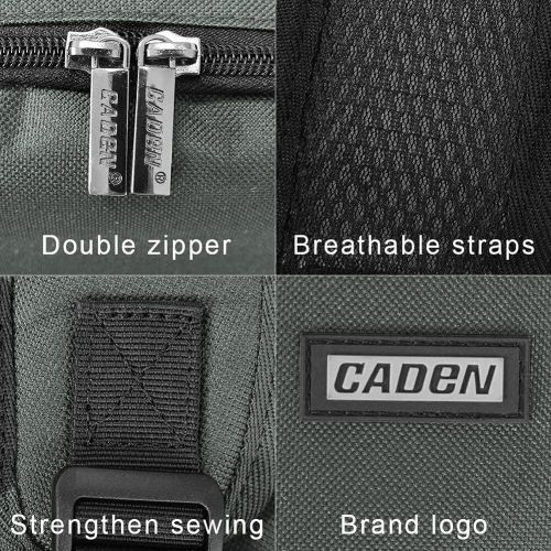  CADeN DSLR/SLR Camera Shoulder Bag Case with Adjustable Shoulder Strap Compatible for Nikon, Canon, Sony Mirrorless Cameras Waterproof Black