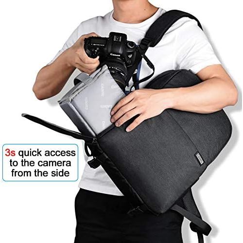  CADeN DSLR SLR Camera Bag Backpack with 14 Laptop Compartment Water-Repellent for Women Men Photographers, Camera Case Backpack Compatible with Nikon Sony Canon Mirrorless Cameras