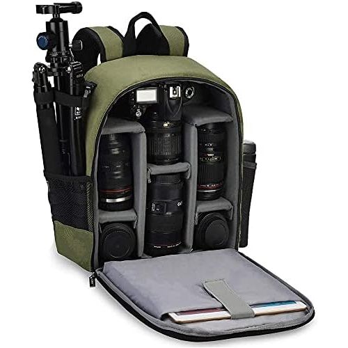  CADeN DSLR SLR Camera Backpack Bag for Mirrorless Cameras/Photographers, Camera Case Water-Repellent Compatible with Nikon Canon Sony Lens Tripod Accessories Photography Men Women