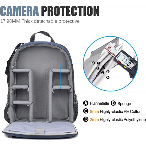  CADeN DSLR SLR Camera Backpack Bag for Mirrorless Cameras/Photographers, Camera Case Backpack Water-Repellent Compatible with Nikon Canon Sony Lens Tripod Accessories Photography M