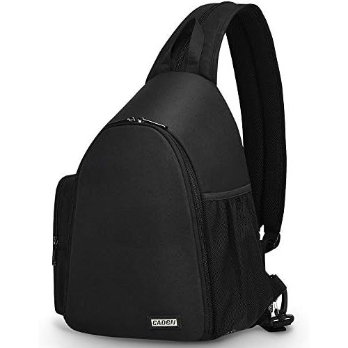  CADeN Camera Bag Sling Backpack, Camera Case Backpack with Tripod Holder for DSLR/SLR Mirrorless Cameras (Canon Nikon Sony Pentax) Black