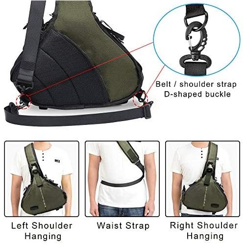  CADeN Camera Bag Crossbody Bag, Compact Camera Sling Case with Rain Cover and Tripod Holder Compatible with DSLR Mirrorless Digital Cameras Canon Nikon Sony Pentax Photographers Me