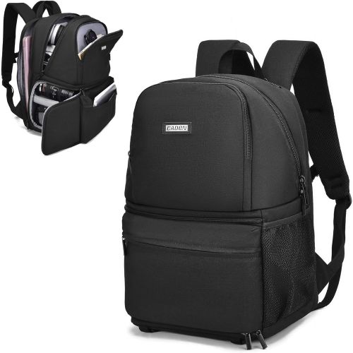  CADeN Camera Backpack Waterproof Camera Bag Large, Camera Case with 13 Inch Laptop Compartment Compatible for Sony Canon Nikon Camera and Lens Tripod Accessories