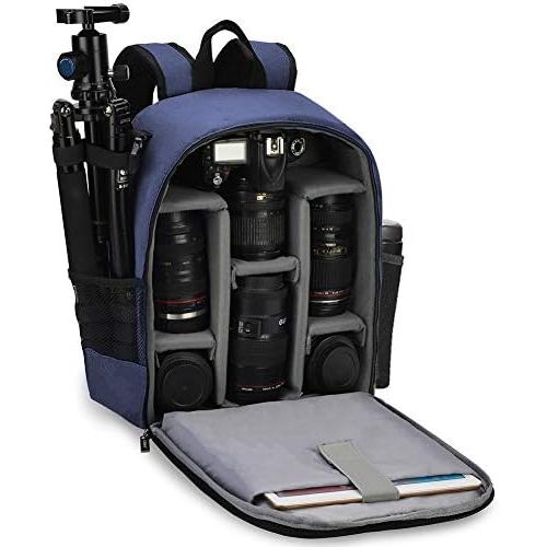  CADeN Camera Backpack Bag Professional for DSLR/SLR Mirrorless Camera Waterproof, Camera Case Compatible for Sony Canon Nikon Camera and Lens Tripod Accessories Blue