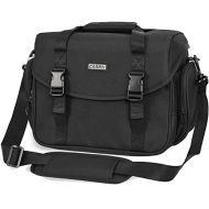CADeN Camera Bag Case Shoulder Messenger Bag with Tripod Holder Compatible for Nikon, Canon, Sony, DSLR SLR Mirrorless Cameras?Waterproof (Black)