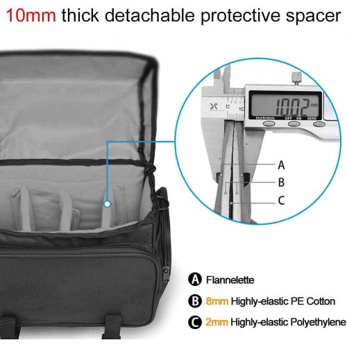  CADeN Camera Bag Case Shoulder Messenger Bag with Tripod Holder Compatible for Nikon, Canon, Sony, DSLR SLR Mirrorless Cameras?Waterproof (Black)