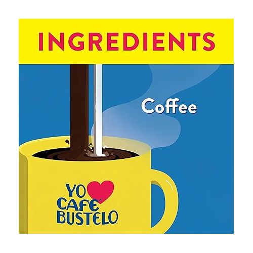  Cafe Bustelo Aluminum Espresso Capsules, Dark Roast Coffee, Nespresso OriginalLine Compatible, Intensity 11, 40 Count