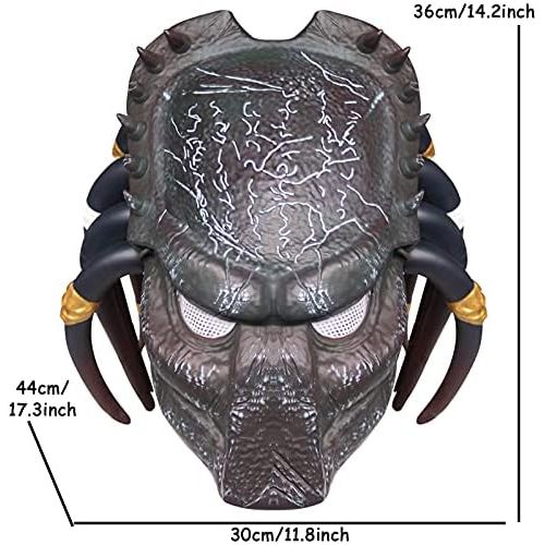  할로윈 용품CAFELE Predator Wolf Mask Horror Scary Full Head Mask Movie Game Mask Resin Halloween Party Costume Cosplay Prop