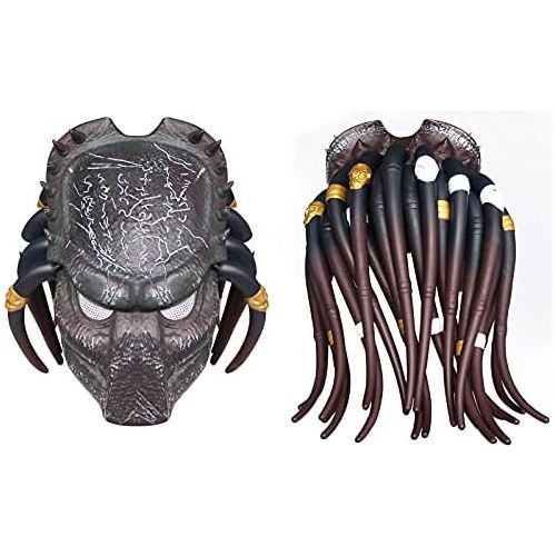  할로윈 용품CAFELE Predator Wolf Mask Horror Scary Full Head Mask Movie Game Mask Resin Halloween Party Costume Cosplay Prop