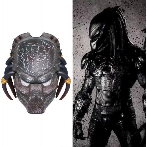  할로윈 용품CAFELE Predator Wolf Mask Horror Scary Full Head Mask Movie Game Mask Resin Halloween Party Costume Cosplay Prop