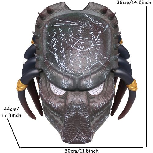  할로윈 용품CAFELE Predator Wolf Mask Horror Scary Full Head Mask Movie Game Mask Resin Halloween Party Costume Cosplay Prop