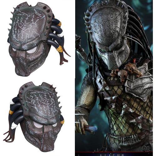  할로윈 용품CAFELE Predator Wolf Mask Horror Scary Full Head Mask Movie Game Mask Resin Halloween Party Costume Cosplay Prop