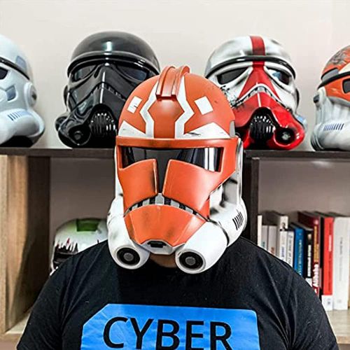  할로윈 용품CAFELE Clone Trooper Helmet Electronic Voice Changer, Imperial Stormtrooper Helmet Mask Cosplay Halloween Costume Accessories