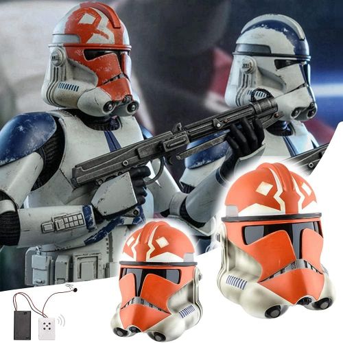  할로윈 용품CAFELE Clone Trooper Helmet Electronic Voice Changer, Imperial Stormtrooper Helmet Mask Cosplay Halloween Costume Accessories