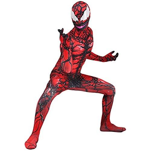  할로윈 용품CAFELE Halloween Venom Carnage Cletus Kasady Chest Dead Superhero Bodysuit Halloween Cosplay Party for Teens Adults