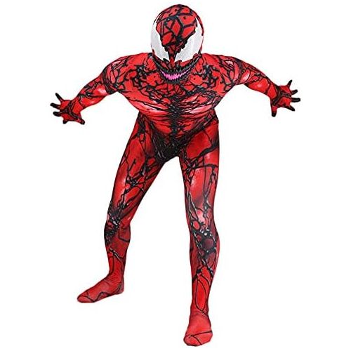  할로윈 용품CAFELE Halloween Venom Carnage Cletus Kasady Chest Dead Superhero Bodysuit Halloween Cosplay Party for Teens Adults