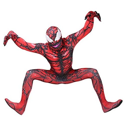  할로윈 용품CAFELE Halloween Venom Carnage Cletus Kasady Chest Dead Superhero Bodysuit Halloween Cosplay Party for Teens Adults