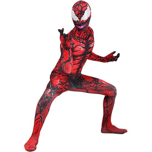  할로윈 용품CAFELE Halloween Venom Carnage Cletus Kasady Chest Dead Superhero Bodysuit Halloween Cosplay Party for Teens Adults