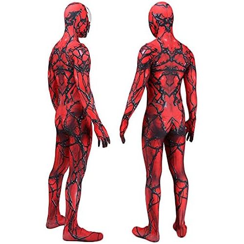  할로윈 용품CAFELE Halloween Venom Carnage Cletus Kasady Chest Dead Superhero Bodysuit Halloween Cosplay Party for Teens Adults