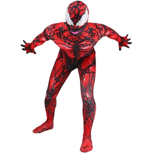  할로윈 용품CAFELE Halloween Venom Carnage Cletus Kasady Chest Dead Superhero Bodysuit Halloween Cosplay Party for Teens Adults