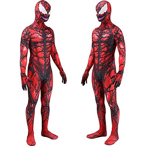 할로윈 용품CAFELE Halloween Venom Carnage Cletus Kasady Chest Dead Superhero Bodysuit Halloween Cosplay Party for Teens Adults