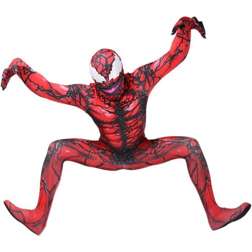  할로윈 용품CAFELE Halloween Venom Carnage Cletus Kasady Chest Dead Superhero Bodysuit Halloween Cosplay Party for Teens Adults