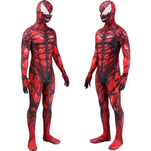  할로윈 용품CAFELE Halloween Venom Carnage Cletus Kasady Chest Dead Superhero Bodysuit Halloween Cosplay Party for Teens Adults