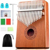 CAHAYA Kalimba Thumb Piano Portable - 17Keys Finger Piano Marimbas with Carrying Bag, Tune Hammer Musical Instruments Gift for Kid Adult Beginners CY0338