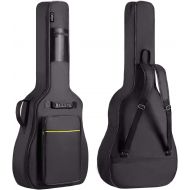 [아마존베스트]CAHAYA 41 Inch Acoustic Guitar Bag 0.35 Inch Thick Padding Waterproof Dual Adjustable Shoulder Strap Guitar Case Gig Bag with Back Hanger Loop, Black