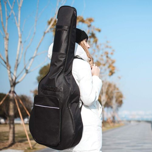  [아마존베스트]CAHAYA Guitar Bag [Premium Version] for 41 42 Inch Acoustic Guitar Gig Bag 0.5in Extra Thick Sponge Overly Padded Waterproof Guitar Case Soft Guitar Backpack Case with Pockets Orga