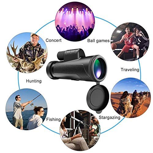  12X50 Monocular Telescope - CAICO-X High Powered BAK4 Prism Phone Scope With Smartphone Tripod and Mount Adapter,Waterproof Fog- Proof Shockproof Scope -BAK4 Prism FMC for Bird Wat