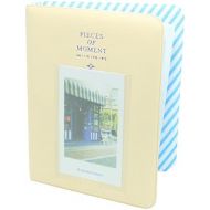 CaiulBasic Album1Yellow Pieces of Moment Book Album for Films of Instax Mini 7s 70 8 25 50s 90/Pringo 231/Fujifilm Instax SP-1/Polaroid PIC-300P/Polaroid Z2300 (64 Photos, Cream)