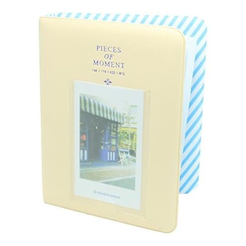  CaiulBasic Album1Yellow Pieces of Moment Book Album for Films of Instax Mini 7s 70 8 25 50s 90/Pringo 231/Fujifilm Instax SP-1/Polaroid PIC-300P/Polaroid Z2300 (64 Photos, Cream)