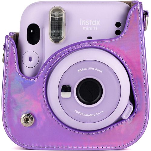  CAIUL Compatible Mini 11 Groovy Camera Case Bag for Fujifilm Instax Mini 11 8 8+ 9 Camera - Symphony Purple