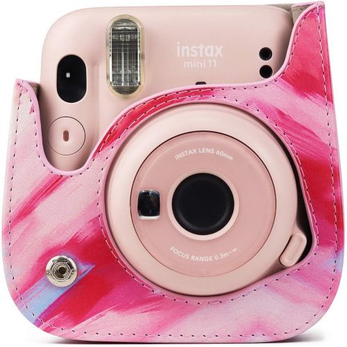  CAIUL Compatible Mini 11 Groovy Camera Case Bag for Fujifilm Instax Mini 11 8 8+ 9 Camera - Colorful Pattern